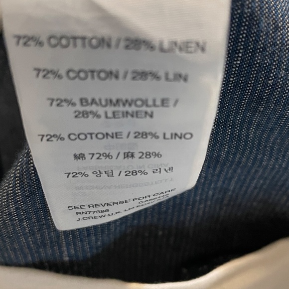 J Crew Irish Linen Blue Pants - 29 x 32 - Picture 4 of 6